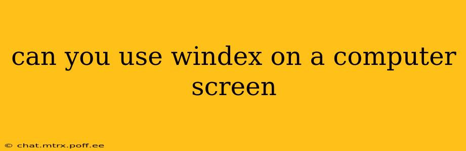 can you use windex on a computer screen