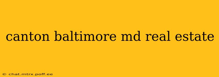 canton baltimore md real estate