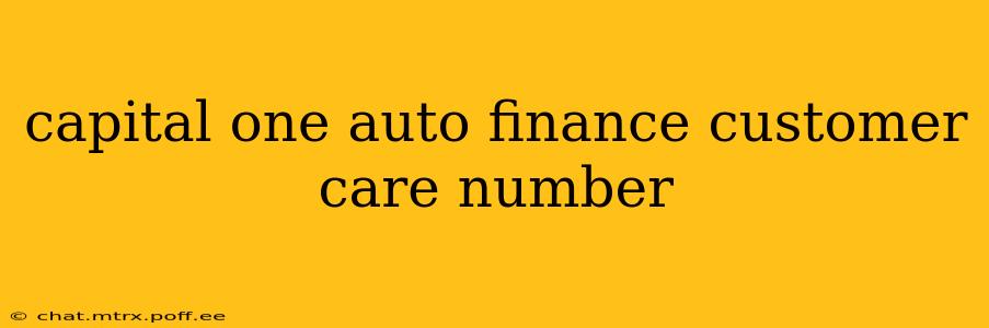 capital one auto finance customer care number