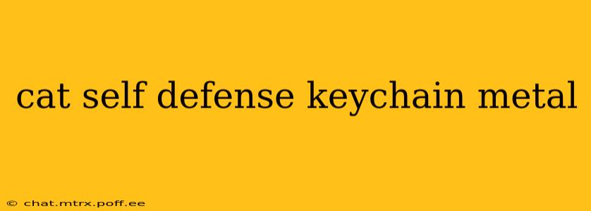 cat self defense keychain metal
