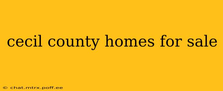 cecil county homes for sale