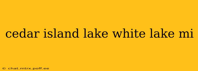 cedar island lake white lake mi