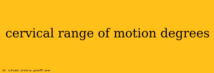 cervical range of motion degrees