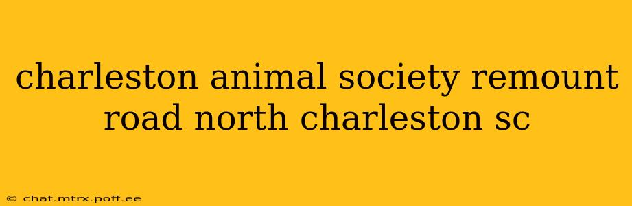 charleston animal society remount road north charleston sc