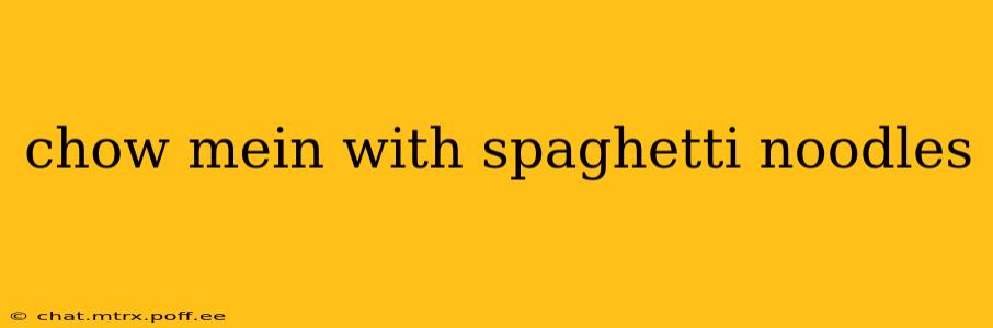 chow mein with spaghetti noodles