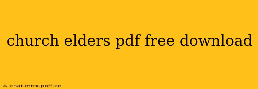 church elders pdf free download