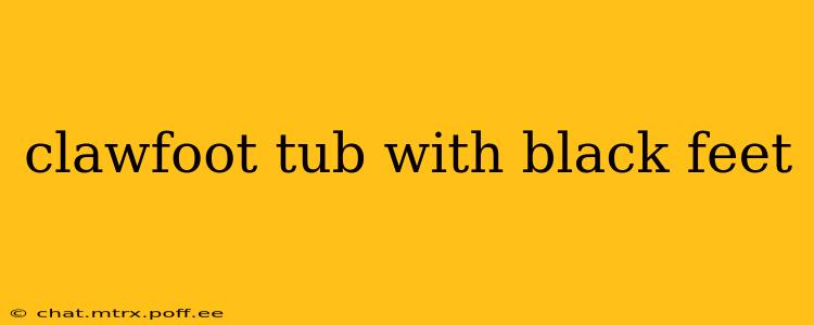 clawfoot tub with black feet