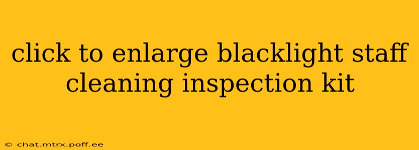 click to enlarge blacklight staff cleaning inspection kit