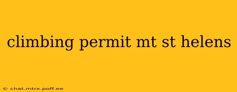 climbing permit mt st helens
