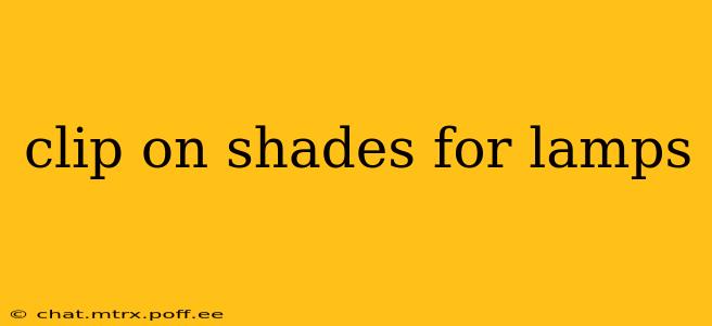 clip on shades for lamps