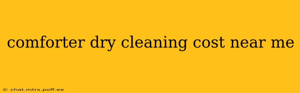 comforter dry cleaning cost near me