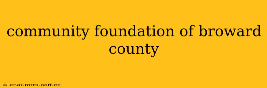 community foundation of broward county