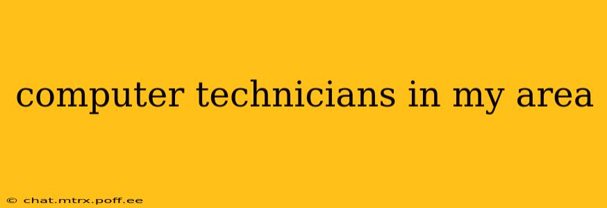 computer technicians in my area