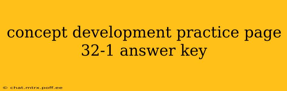 concept development practice page 32-1 answer key