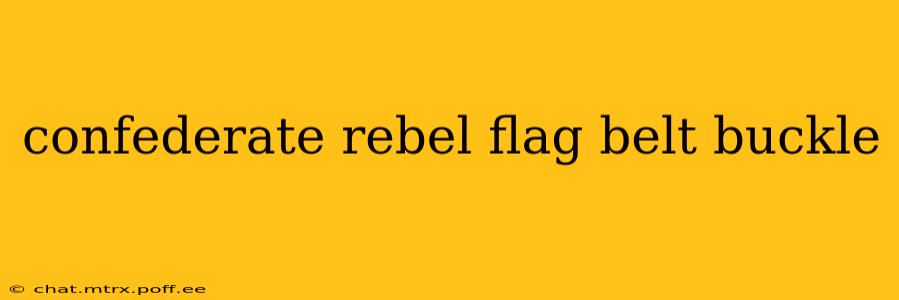 confederate rebel flag belt buckle