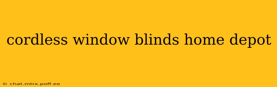 cordless window blinds home depot