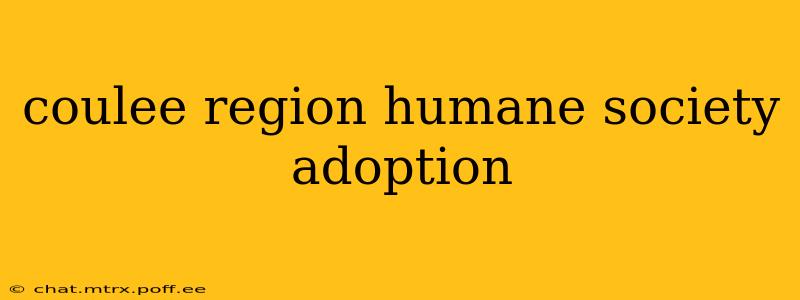 coulee region humane society adoption