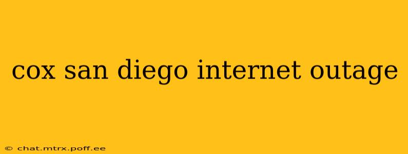 cox san diego internet outage