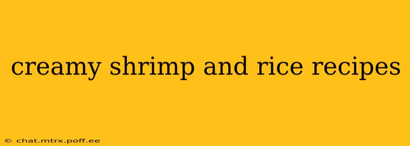 creamy shrimp and rice recipes