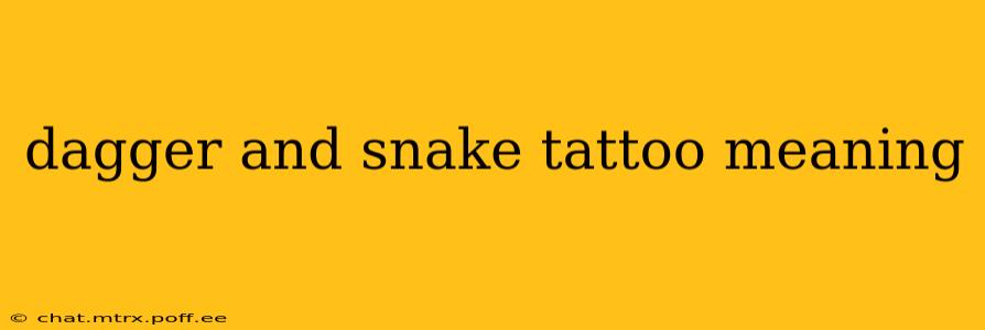 dagger and snake tattoo meaning