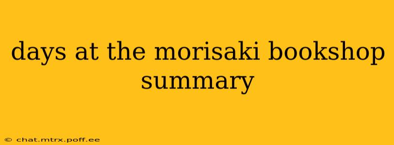 days at the morisaki bookshop summary