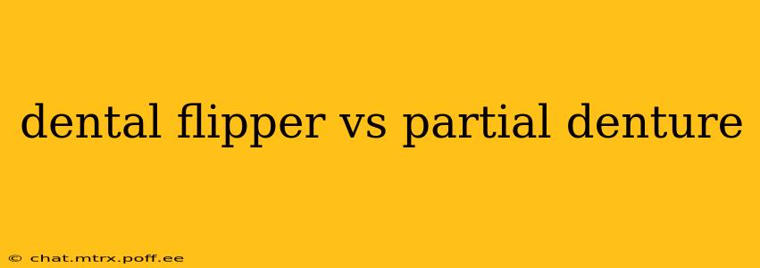dental flipper vs partial denture