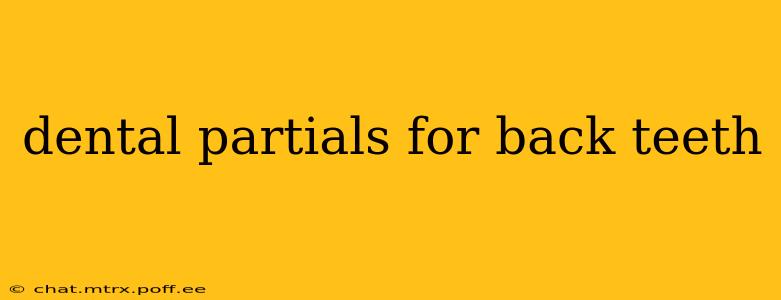 dental partials for back teeth