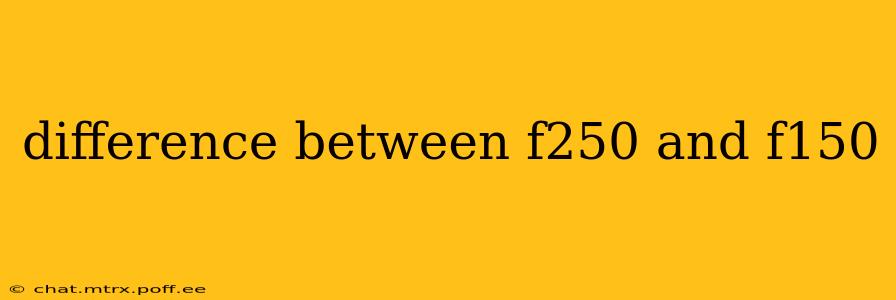 difference between f250 and f150