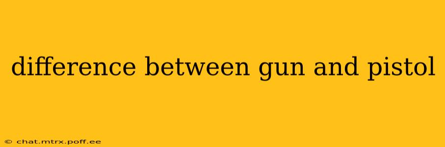 difference between gun and pistol
