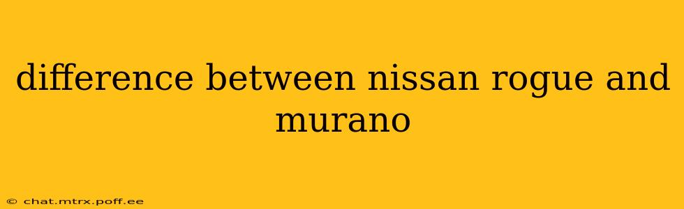 difference between nissan rogue and murano