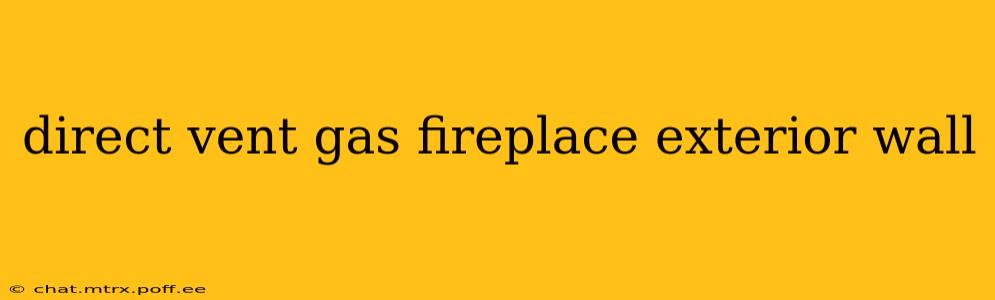 direct vent gas fireplace exterior wall