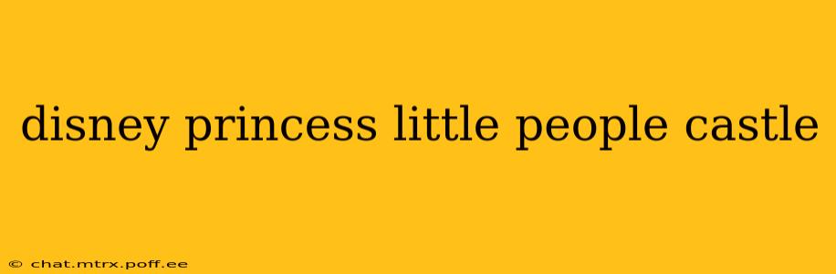 disney princess little people castle