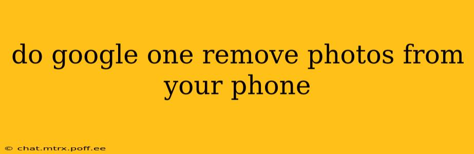 do google one remove photos from your phone