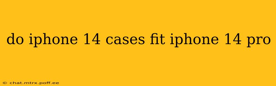 do iphone 14 cases fit iphone 14 pro