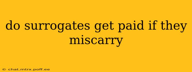 do surrogates get paid if they miscarry
