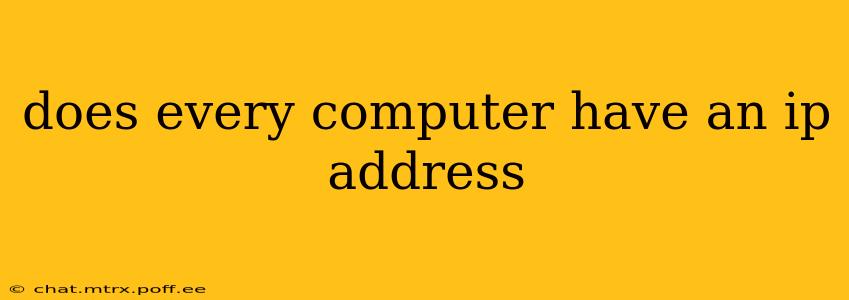 does every computer have an ip address