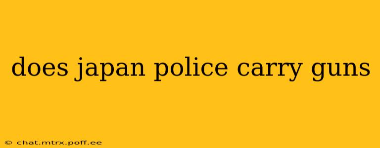 does japan police carry guns