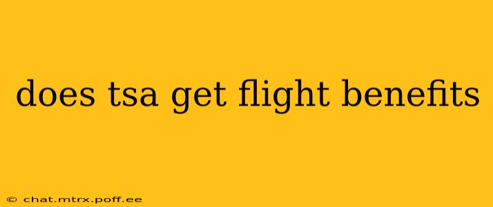 does tsa get flight benefits