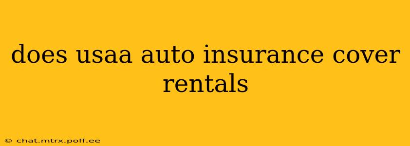 does usaa auto insurance cover rentals