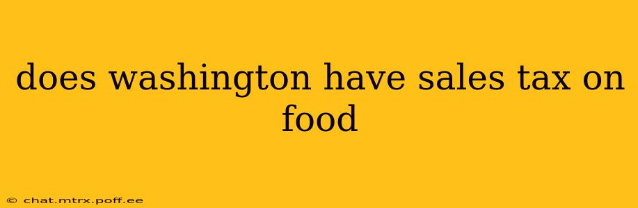 does washington have sales tax on food