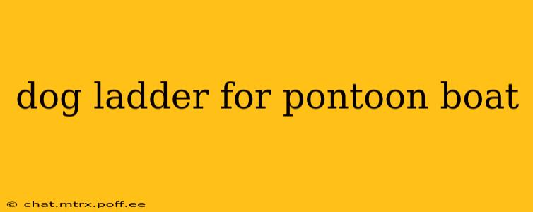dog ladder for pontoon boat