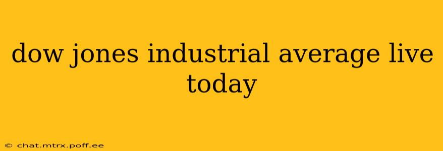 dow jones industrial average live today