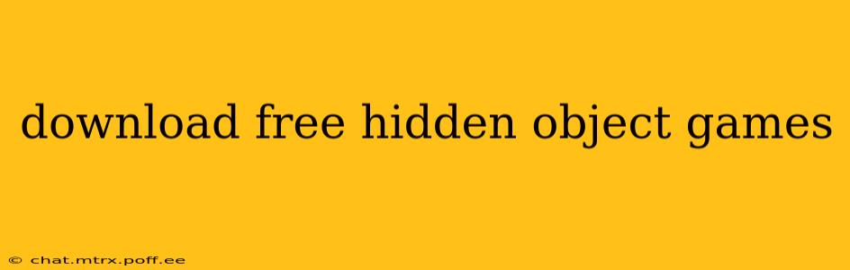 download free hidden object games