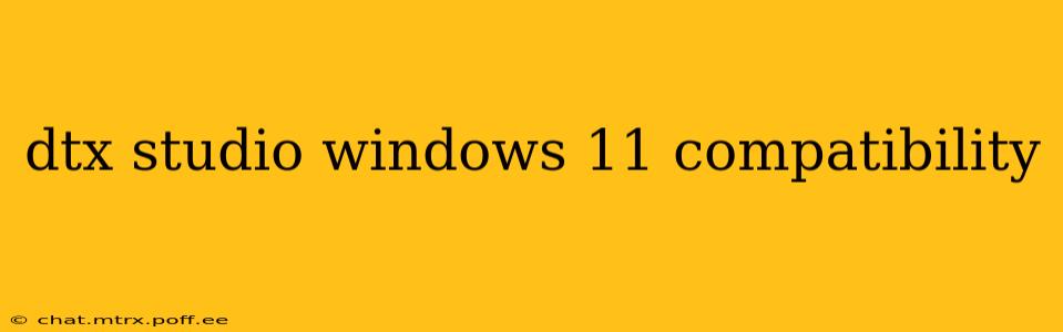 dtx studio windows 11 compatibility