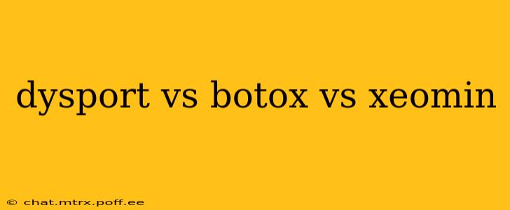 dysport vs botox vs xeomin