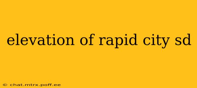 elevation of rapid city sd