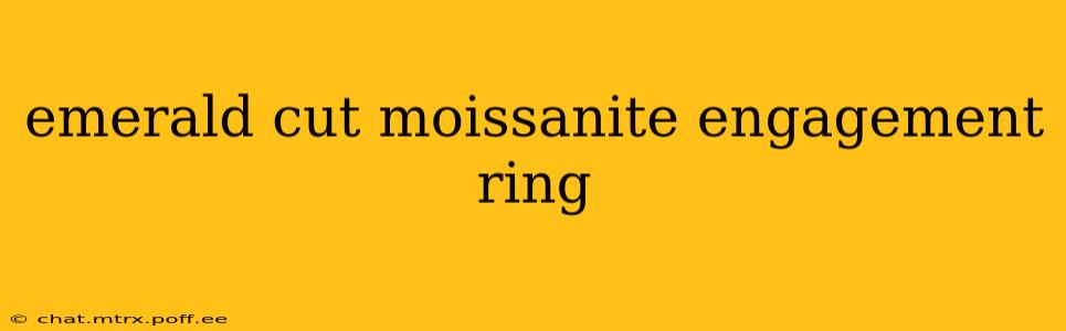 emerald cut moissanite engagement ring