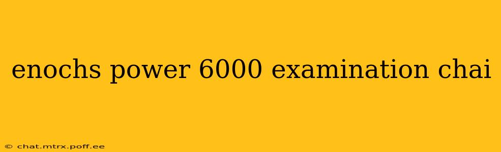 enochs power 6000 examination chai