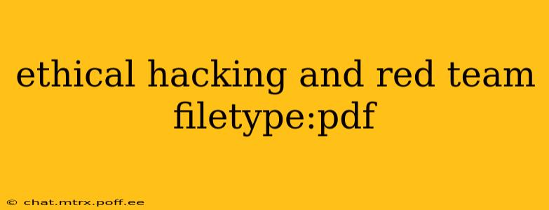 ethical hacking and red team filetype:pdf