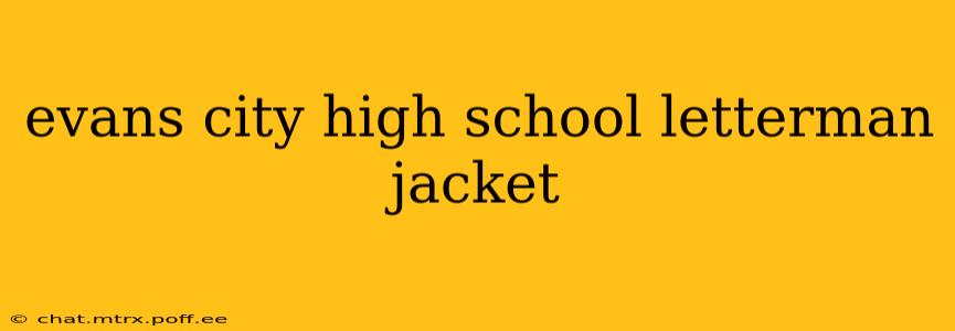 evans city high school letterman jacket